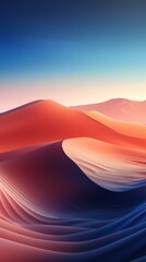 Fototapeta premium Digital technology abstract sunset desert landscape poster background