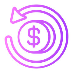 Dollar  gradient icon
