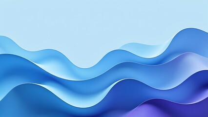 Fototapeta premium Abstract art of blue waves