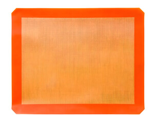 Orange plastic banner isolated on a transparent background