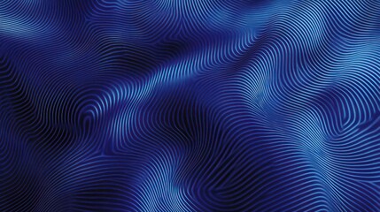 Abstract blue wavy lines pattern, digital art, background texture.