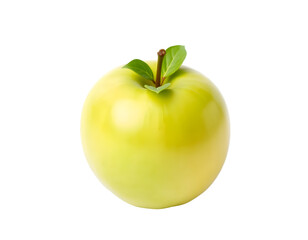 Realistic Detailed 3d Green Apple Isolated on Transparent Background