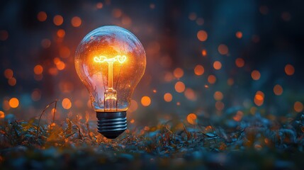 Digital light bulb: symbol of innovation and progress