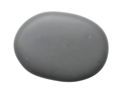 Black stone isolated on a transparent background