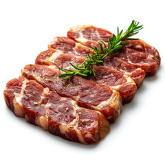 Obraz premium Savor the Exquisite: Succulent Grilled Rosemary Beef Steaks, Ready to Sizzle