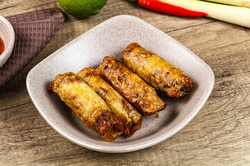 Vietnamese fried stuffed spring roll