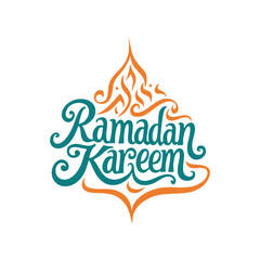 Calligraphy design of the phrase ramadan kareem.