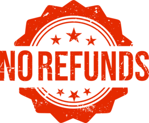 Grunge No Refunds Stamp