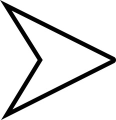 Arrow vector collection for apps and web. Arrows icon in line. isolated on transparent background Cursor. Modern simple arrows. Different cursor arrow direction symbols, sign