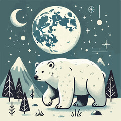 polar bear illustration 