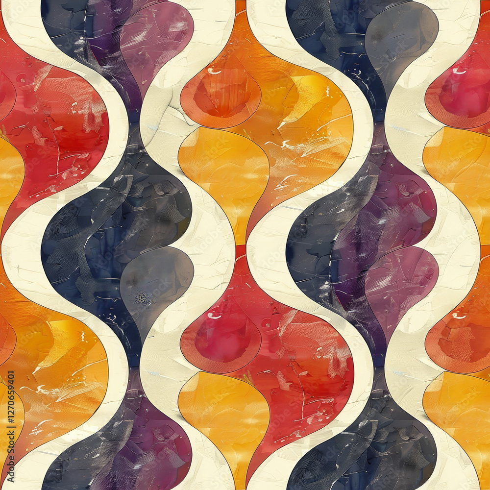 Poster background with a seamless color pattern.