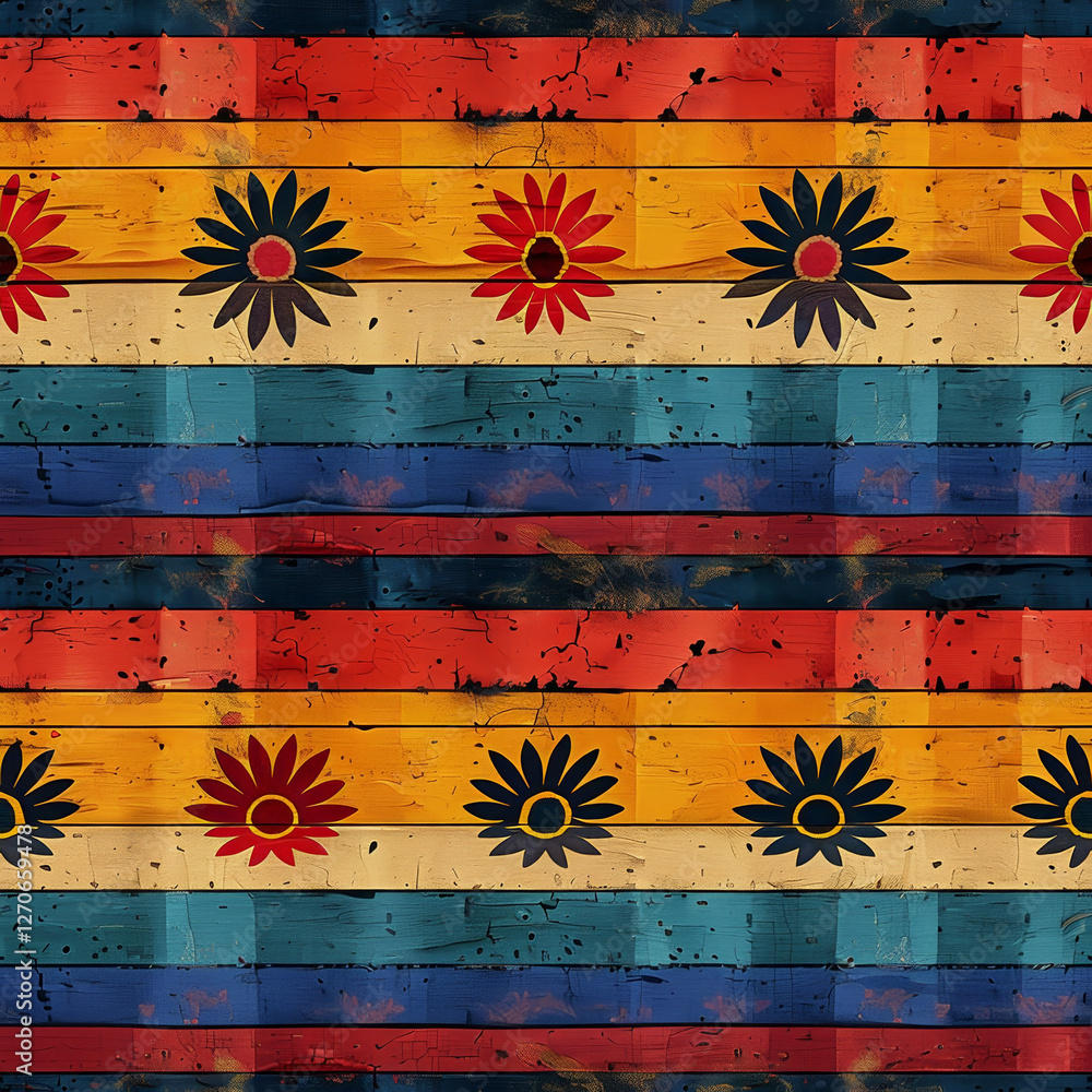 Poster background with a seamless color pattern.