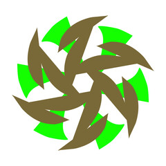 vector illustration of a green leaf