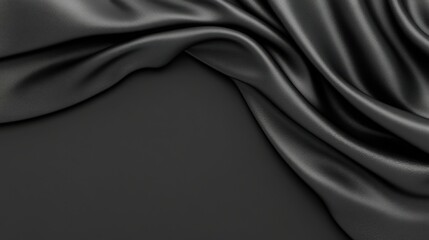 Obraz premium A smooth black leather texture with a soft sheen, creating a luxurious and high-end appearance.