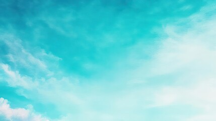 Fototapeta premium Expansive Blue Sky Adorned with Fluffy White Clouds Creating a Bright and Airy Atmosphere Perfect for Nature Lovers and Outdoor Enthusiasts to Enjoy