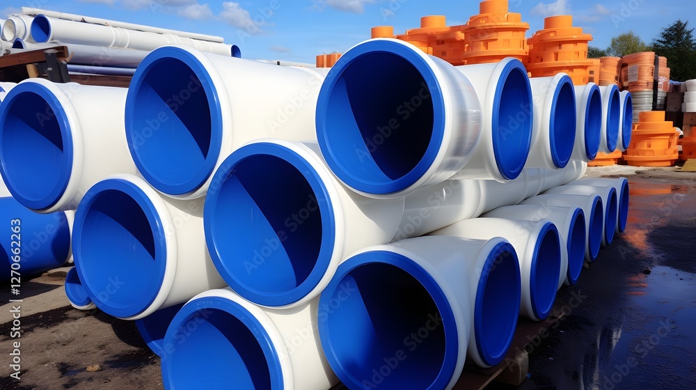Poster seamless industrial strength pvc pipe connection using powerful adhesive for various construction pl