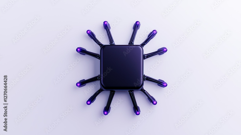 Poster central processing unit: a striking top-down view of a modern central processing unit (cpu), featuri