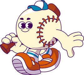Baseball Groovy Mascot