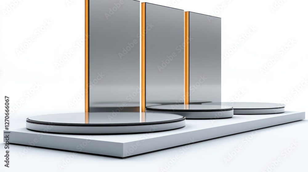 Poster modern minimalist display: an abstract composition showcases a contemporary design, blending geometr
