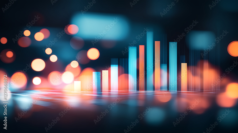 Poster data visualization trends and insights business analytics graphic representation digital environment