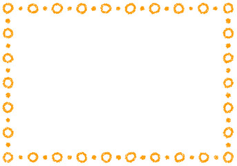 手描きのクレヨン素材　背景　フレーム