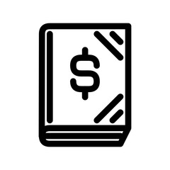 Book with dollar sign icon