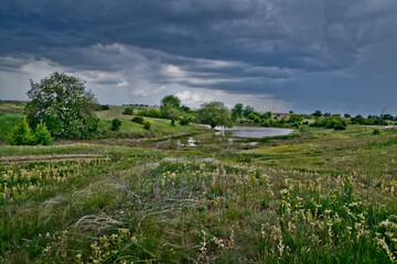 Lake in the steppe