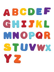alphabet learning a-z words abc learning reading alphabet flat design