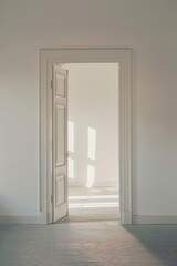 Minimalist and Clean Open Interior Doorway with White Walls