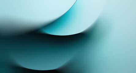 Turquoise Abstract Background With Smooth Curves and Gentle Gradients