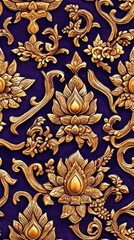 Ornament thai art style seamless pattern.