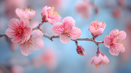Obraz premium Cherry blossoms, bokeh, out focusing, spring, spring flowers, pink, pollen, cherry blossom branches