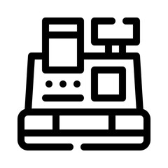 Cash register line icon