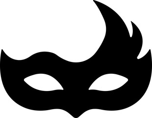 Different Mask silhouette isolated on transparent background Masquerade vector for apps or web party superhero carnival villain or burglar icon in flat. costume eye mask hidden person face © AbdulJabbar