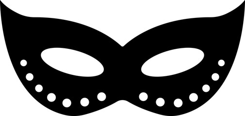Different Mask silhouette isolated on transparent background Masquerade vector for apps or web party superhero carnival villain or burglar icon in flat. costume eye mask hidden person face © AbdulJabbar