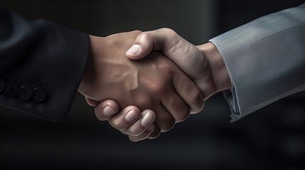 Professional handshake symbolizes partnership.