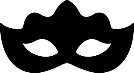 Different Mask silhouette isolated on transparent background Masquerade vector for apps or web party superhero carnival villain or burglar icon in flat. costume eye mask hidden person face