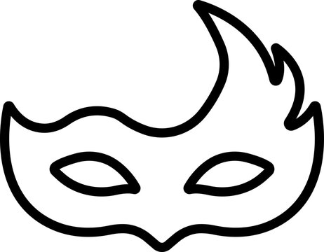 recommend clip art: Different Mask silhouette isolated on transparent background Masquerade vector for apps or web party superhero carnival villain or burglar icon in line. costume eye mask hidden person face