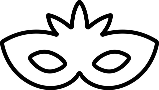 recommend clip art: Different Mask silhouette isolated on transparent background Masquerade vector for apps or web party superhero carnival villain or burglar icon in line. costume eye mask hidden person face