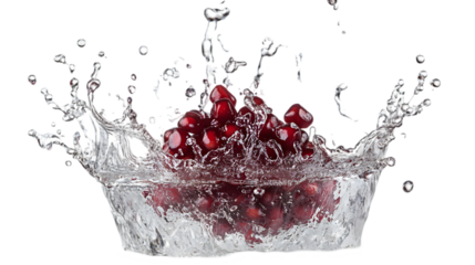 A refreshing splash of pomegranate transparant background png