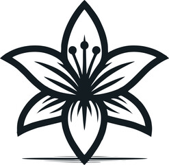 Elegant Lily logo
The floral motif symbolizes purity, beauty, and sophistication, making it suitable for luxury branding, heraldic insignias, or ornamental logos.