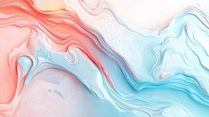 Fototapeta premium Fluid abstract art digital creation colorful swirls modern aesthetic vibrant palette