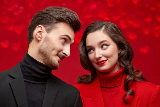 playful glance with love