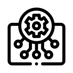 Fototapeta premium Automation line icon
