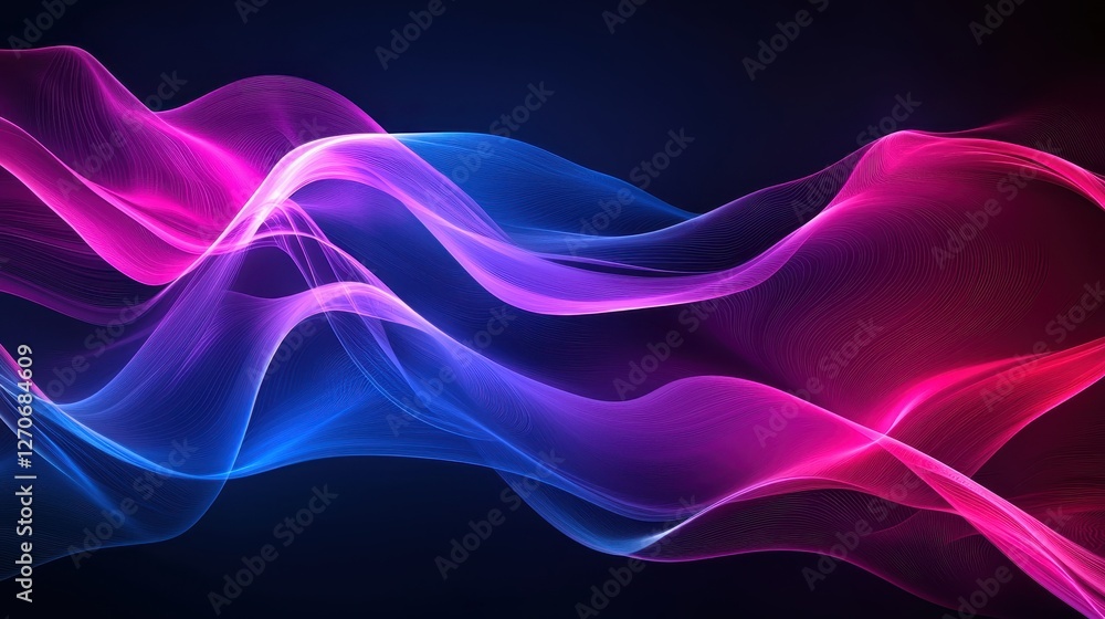 Aufkleber dynamic color waves in vibrant abstract art a perspective on visual harmony