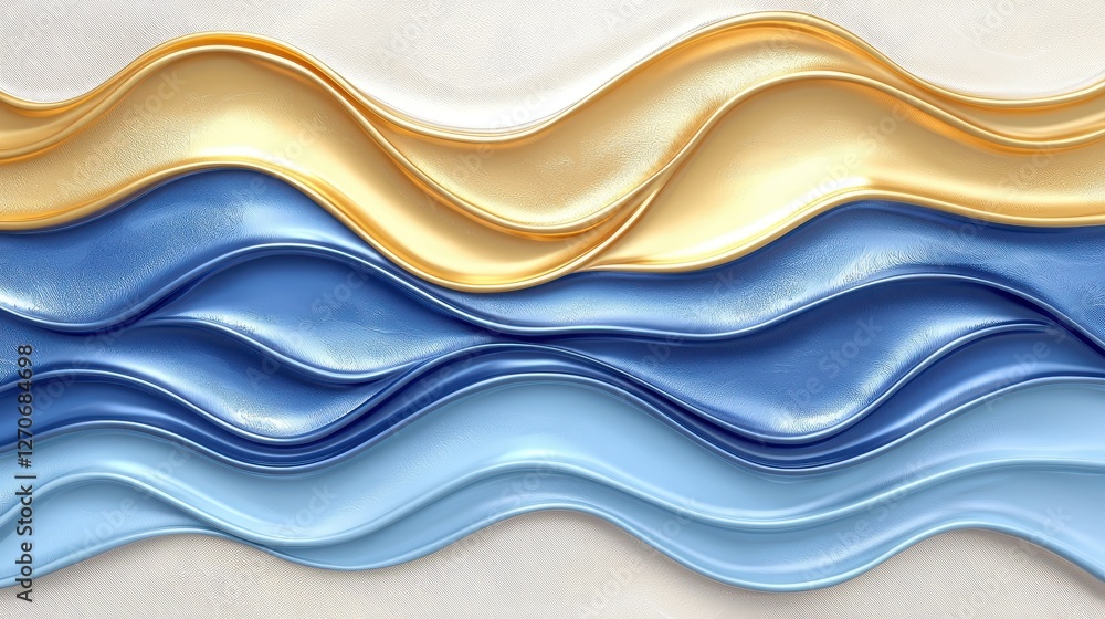 Poster abstract art gallery display flowing waves of colorful textures and visual harmony