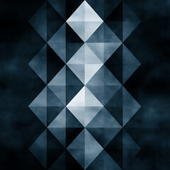 Fototapeta premium Geometric Diamonds in Shades of Indigo and Light Blue Creating a Captivating Visual Texture