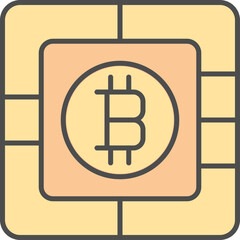 Bitcoin Chip Icon