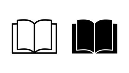 Book icon vector. open book sign and symbol. ebook icon
