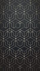 Sleek black and white hexagonal geometric pattern, perfect for a minimalist and stylish mobile wallpaper design.